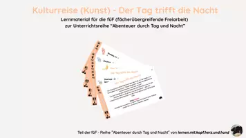 Vorschau - Fördermaterial/Inklusion - Mission Kulturreise: Der Tag trifft die Nacht - Deckblatt