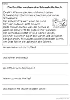 Vorschau - Arbeitsblätter - Knuffies im Winter - Knuffies-Geschichten | Leseverständnis Klasse 1 + 2 - Seite 3