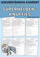 Vorschau - Arbeitsblätter - Superhelden-Knuffies - Knuffie-Geschichten | Leseverständnis Klasse 1 + 2 - Deckblatt