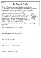 Vorschau - Arbeitsblätter - Superhelden-Knuffies - Knuffie-Geschichten | Leseverständnis Klasse 1 + 2 - Seite 1