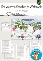 Vorschau - Arbeitsblätter - Lesespur Winterwald 3fach differenziert - Deckblatt