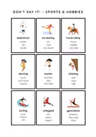 Vorschau - Arbeitsblätter - Don’t Say It! – Sports & Hobbies Vocabulary – Speaking Game for ESL - Seite 3
