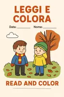 anteprima - Esercizi - Leggi e colora: italiano e inglese - Pagina di copertina