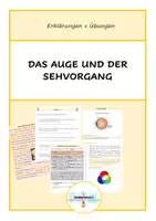 Vorschau - Unterrichtsreihen - Das Auge und der Sehvorgang - Deckblatt