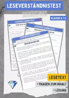 Vorschau - Arbeitsblätter - Leseverständnistest (Kl. 5/6) - Reichtum aus der Tiefe - Deckblatt