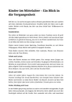 Vorschau - Arbeitsblätter - Kinder im Mittelalter (Audio und Fragen mit Lösungen) - Seite 1