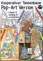 Vorschau - Mal- und Bastelvorlagen - Kooperativer Tannenbaum - Ausmalbilder / Pop-Art Weihnachten - Deckblatt