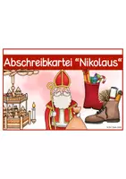 Vorschau - Stationenlernen - Nikolaus - Lese-& Abschreibkartei - Druckschrift - Seite 1