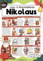 Vorschau - Arbeitsblätter - Nikolaus - Lese- & Abschreibkartei - VA - Deckblatt