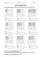 Vorschau - Arbeitsblätter - Von 5-Mal-Aufgaben zu 4-Mal-Aufgaben - Deckblatt