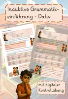 Vorschau - Arbeitsblätter - Induktive Grammatikeinführung Dativ - Deckblatt