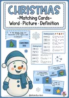 Aperçu - Apprentissages en autonomie - Christmas Matching Cards - Page de couverture