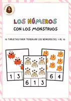 Vista previa - Refuerzo / NEE / Materiales de apoyo - Monstruos - LOS NÚMEROS - Portada