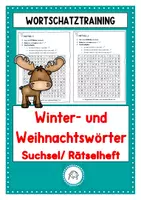 Vorschau - Arbeitsblätter - Suchsel Winter- und Weihnachten, Rätselheft - Deckblatt