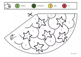 Vorschau - Arbeitsblätter - Materialpaket: Malen nach Zahlen (Kindergarten, Vorschule) - Seite 3