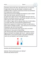 Vorschau - Arbeitsblätter - Winterwetter zum Lesen, Markieren und Wettersymbole festigen - Seite 1
