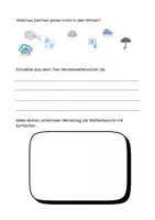 Vorschau - Arbeitsblätter - Winterwetter zum Lesen, Markieren und Wettersymbole festigen - Seite 2