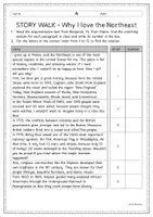 Vorschau - Arbeitsblätter - STORY WALK - Why I love the Northeast (3-fach differenziert) - Seite 1