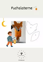 Vorschau - Mal- und Bastelvorlagen - Wir basteln eine Fuchslaterne - Deckblatt