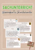 Vorschau - Unterrichtsreihen - Wissenskartei Bundesländer Deutschland Wappen (klein) - Deckblatt