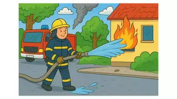 Vorschau - Bildkarten - Bildkarten Aufgaben Feuerwehr - Deckblatt