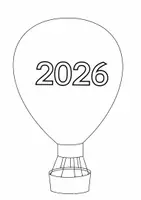 Vorschau - Mal- und Bastelvorlagen - Heißluftballon 2026 Neujahrsvorsätze Wimpelkette #rabattraketen25 #rabattraketenzusalevester25 - Seite 3