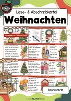 Vorschau - Arbeitsblätter - Weihnachtszeit - Lese- & Abschreibkartei - Druckschrift - Deckblatt