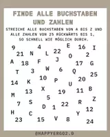 Vorschau - Stundenentwürfe - Buchstaben + Zahlen 25 bis 1 durchstreichen - Deckblatt
