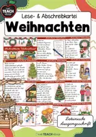 Vorschau - Arbeitsblätter - Weihnachtszeit - Lese- & Abschreibkartei - LA - Deckblatt