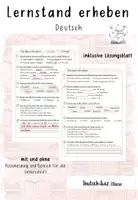Vorschau - Arbeitsblätter - Lernstandserhebung⎟Quiz: Deutsch 2.Klasse - Deckblatt