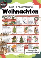 Vorschau - Arbeitsblätter - Weihnachtszeit - Lese- & Abschreibkartei - VA - Deckblatt