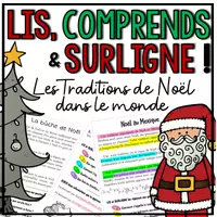 Aperçu - Feuilles d'exercices - Les traditions de Noël - Lecture compréhension - Page de couverture
