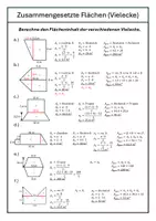 Vorschau - Arbeitsblätter - Zusammengesetzte Flächen - Vierecke und Dreiecke - Seite 2