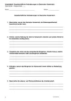 Vorschau - Arbeitsblätter - Soziale Veränderungen im Deutschen Kaiserreich - Arbeitsblätter zum Deutschen Kaiserreich - Seite 1