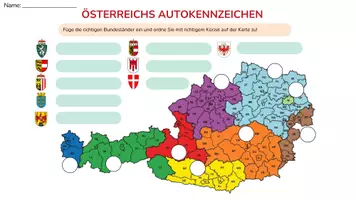 Vorschau - Arbeitsblätter - Alle Autokennzeichen Österreichs - Arbeitsblätter - Seite 1