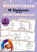 Vorschau - Stationenlernen - Bodenturnen Stationen für den Sportunterricht - Deckblatt