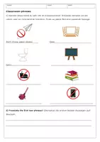 Vorschau - Arbeitsblätter - Classroom phrases - Arbeitsblatt - Deckblatt