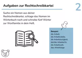 Vorschau - Arbeitsblätter - Aufgaben zur Rechtschreibkartei - Seite 2