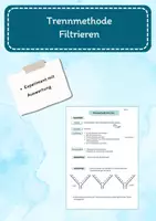 Vorschau - Arbeitsblätter - Trennverfahren Filtrieren - Deckblatt