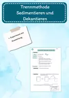 Vorschau - Arbeitsblätter - Trennverfahren Sedimentieren und Dekantieren - Deckblatt