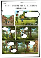Aperçu - Feuilles d'exercices - Max und Moritz - einen Comicstrip schreiben - Page de couverture