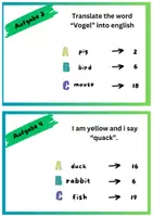 Vorschau - Arbeitsblätter - Schnitzeljagd Englisch Tiere / Animals - Seite 3