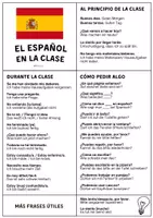 Vorschau - Arbeitsblätter - FRASES ÚTILES EN LA CLASE DE ESPAÑOL - Deckblatt