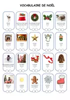 Aperçu - Feuilles d'exercices - Fiche vocabulaire Noël - Evaluation - Page de couverture