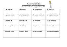 Vorschau - Arbeitsblätter - Los minutos locos - Deckblatt