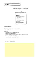 Vorschau - Arbeitsblätter - Die Nähmaschine - Meine ersten Übungen auf Stoff - Deckblatt