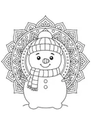 Vorschau - Mal- und Bastelvorlagen - Mandala Schneemann - Seite 2