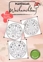 Vorschau - Mal- und Bastelvorlagen - Mandalas Weihnachten - Deckblatt