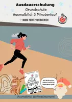 Vorschau - Arbeitsblätter - Ausmalbild Weihnachtsmann 5 Minutenlauf - Deckblatt