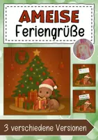 Vorschau - Anderer Materialtyp - Ameisenklasse Feriengrüße Weihnachten - Deckblatt